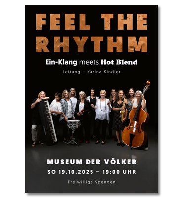 Gemeinsam mit dem Chor Ein-Klang spielt Hot Blend am 19. Oktober 2025 im Museum der Völker in Schwaz